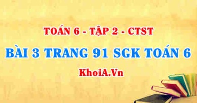 Bài 3 trang 91 SGK Toán 6 Tập 2 Chân trời sáng tạo